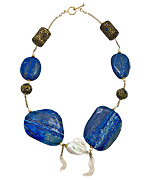 Jacqueline Pinto Lapis & Freshwater Baroque Pearl Necklace