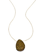 Jacqueline Pinto Large Gold Druzy Necklace