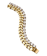 Janis by Janis Savitt Aligned Crystal Gold Bracelet