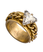 Janis by Janis Savitt Crystal Gold Chain Ring