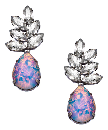 Janis by Janis Savitt Opal Crystal Feather Drop Earrings