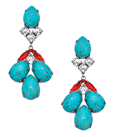 Janis by Janis Savitt Turquoise and Paparaja Earring
