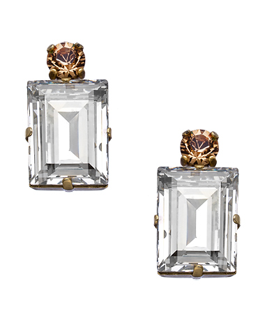 Janis by Janis Savitt Square Crystal Statement Earrings