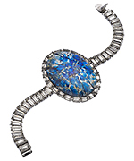 Janis by Janis Savitt Antique Silver Sea Opal and Crystal Bracelet