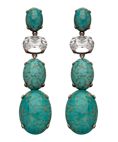Janis by Janis Savitt Triple Turquoise Earrings