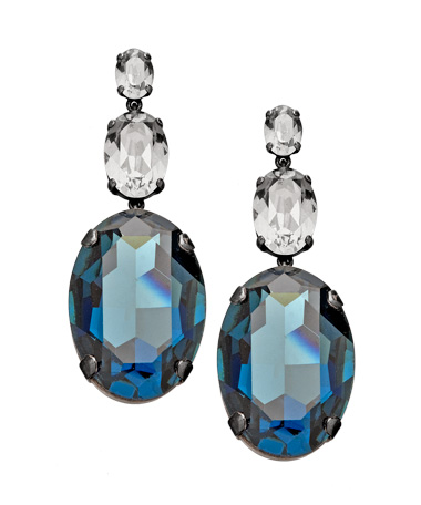 Janis by Janis Savitt Montana Blue Crystal Double-Drop Earrings