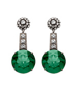 Janis by Janis Savitt Green Crystal Drop Earrings