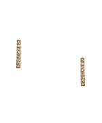 Janna Conner Fine Jewelry Rose Gold and Diamond Pave Bar Stud Earrings