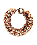 Janna Conner Rose Goldtone Chain Bracelet
