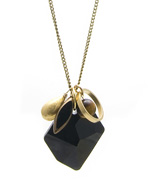 Janna Conner Designs Jet Swarovski Necklace