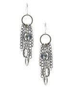 Janna Conner Rhodium Short Gabor Earrings