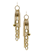Janna Conner Gold Long Gabor Earrings