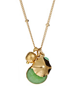 Janna Conner Designs Apple Jade Sand Dollar Necklace