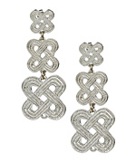 Janna Conner Designs Silver Crisscross Drop Earrings