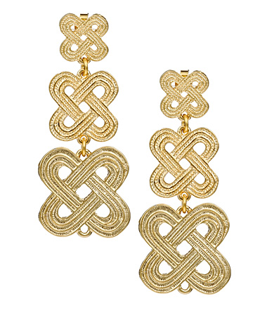 Janna Conner Designs Gold Crisscross Drop Earrings