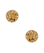 Janna Conner Gold Druzy Stud