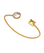 Janna Conner Mother of Pearl Gold Coorie Cuff