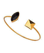 Janna Conner Gold Dessa Onyx Cuff