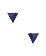 Janna Conner Small Lapis Triangle Earrings