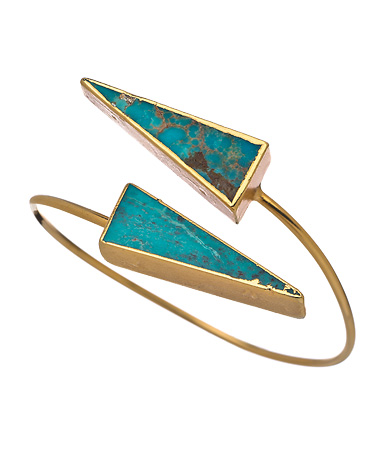 Janna Conner Turquoise Long Triangle Bangle
