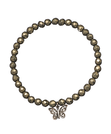 Jemma Sands Pyrite and Diamond Butterfly Bracelet