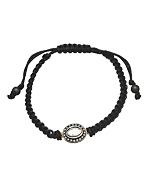 Jemma Sands Macrame and Diamond Evil Eye Bracelet