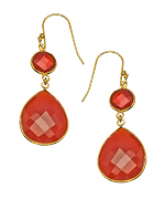 Jemma Sands Carnelian Plumeria Drop Earrings