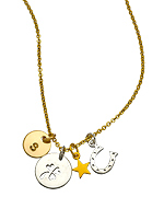 Jenny Present Lucky Charm Initial Necklace