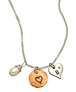 Jenny Present Copper Heart Charm Necklace