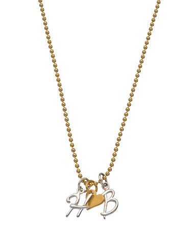 Jenny Present Two Initial Heart Charm Necklace