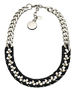 SKINNY by Jessica Elliot Black & Silver Hudson Necklace