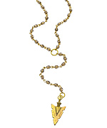SKINNY by Jessica Elliot Smoky Topaz Rosary Arrowhead Necklace