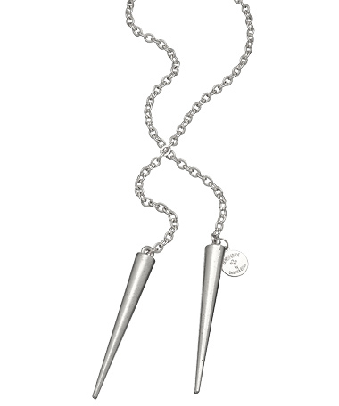 SKINNY by Jessica Elliot Silver Spike Lariat Necklace