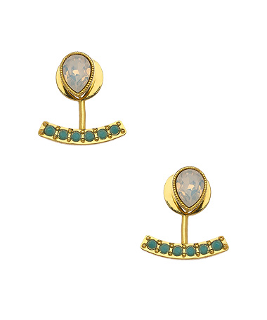 SKINNY by Jessica Elliot White Turquoise Ear Jacket