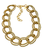 John Wind Maximal Art Large Gold Chain Link Necklace