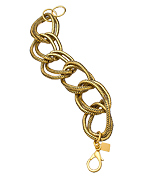 John Wind Maximal Art Large Gold Chain Link Bracelet