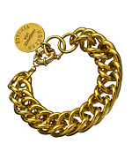 John Wind Maximal Art Gold Jumbo Curb Link Chain Bracelet