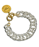 John Wind Maximal Art Two Tone Jumbo Curb Link Chain Bracelet