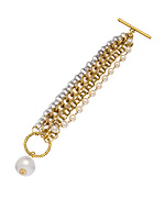 John Wind Twisted Chain and Pearl Toggle Bracelet