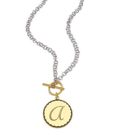 John Wind Two-Tone Sorority Gal Toggle Necklace
