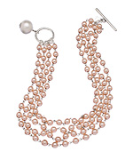 John Wind Blush Pearl Multi-Strand Necklace