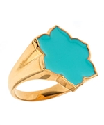 Jordann Turquoise Magnolia Cocktail Ring