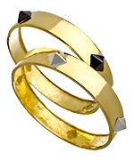 Jules Smith Super Stud Large Gold Bangle
