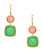 Julie Aylward Kiawah Chalcedony and Chrysoprase Earrings