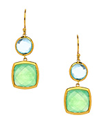 Julie Aylward Kiawah Aqua and Chrysoprase Earrings