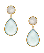 Julie Aylward Oahu Aqua Chalcedony Earrings