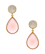 Julie Aylward Oahu Pink Chalcedony Earrings