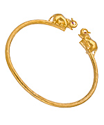 Julie Vos Gold Elephant Bangle Bracelet