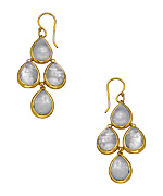Julie Vos Gold and Moonstone Petite Chandelier Earrings
