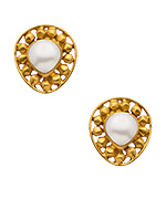 Julie Vos Pearl Mosaic Stud Earrings